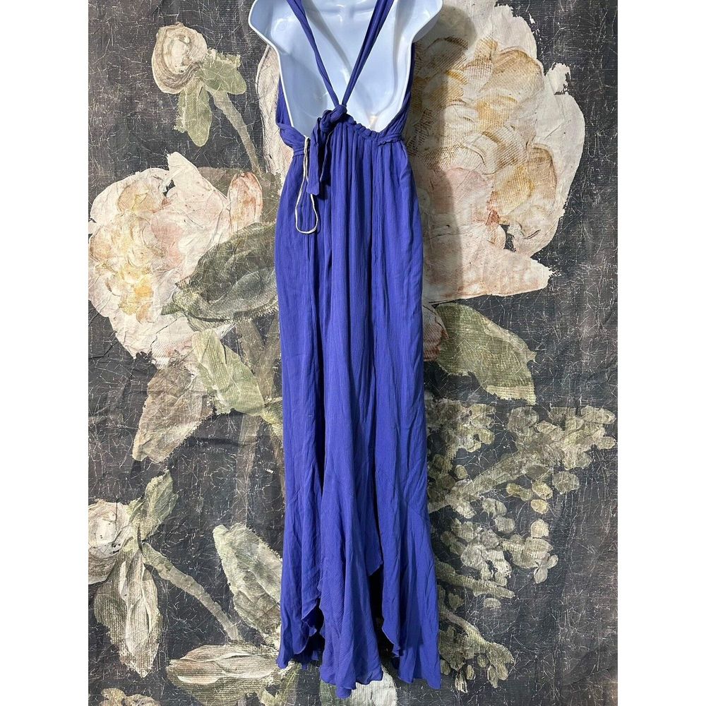 Free People Deep Blue Halter Maxi Dress - Picture 5 of 8
